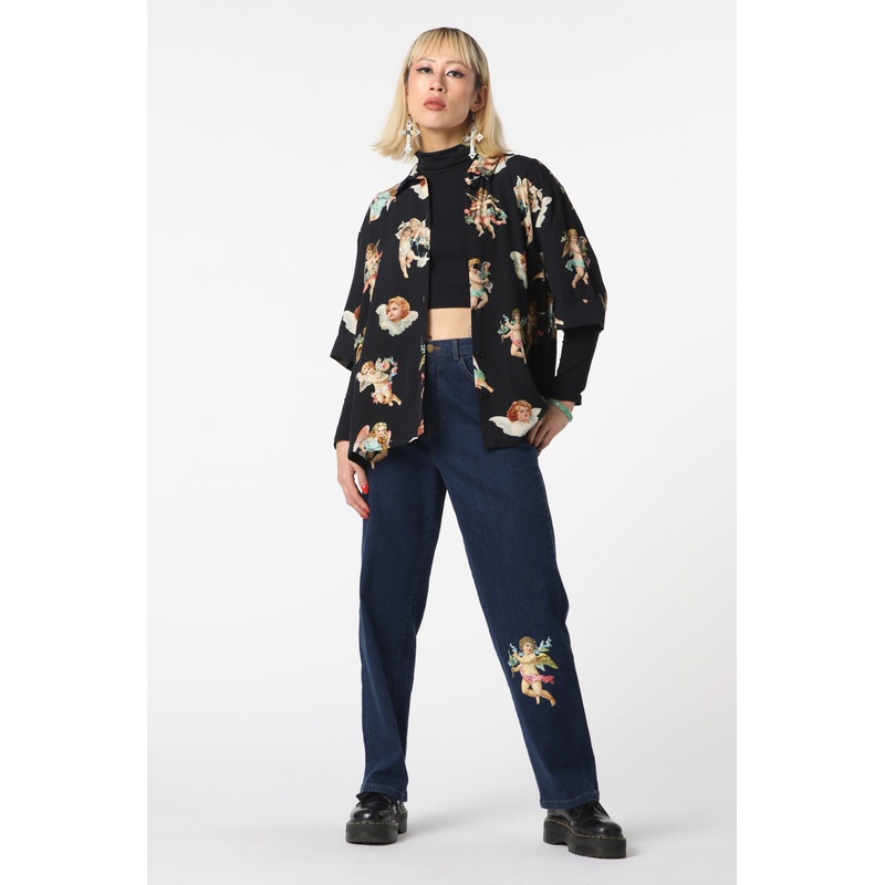 Cherub Viscose Boxy Shirt