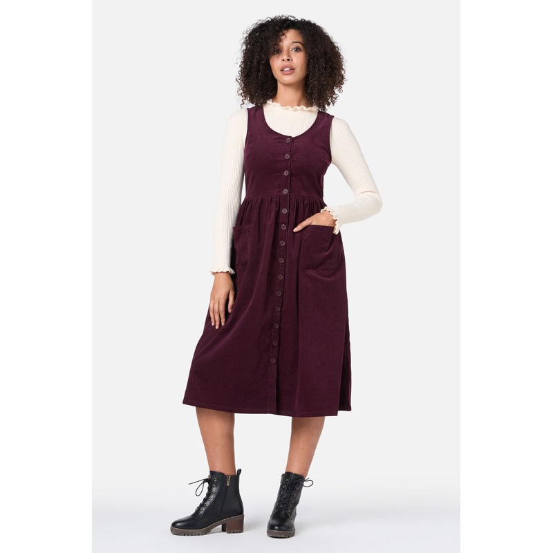 Demi Cord Pinafore Dress