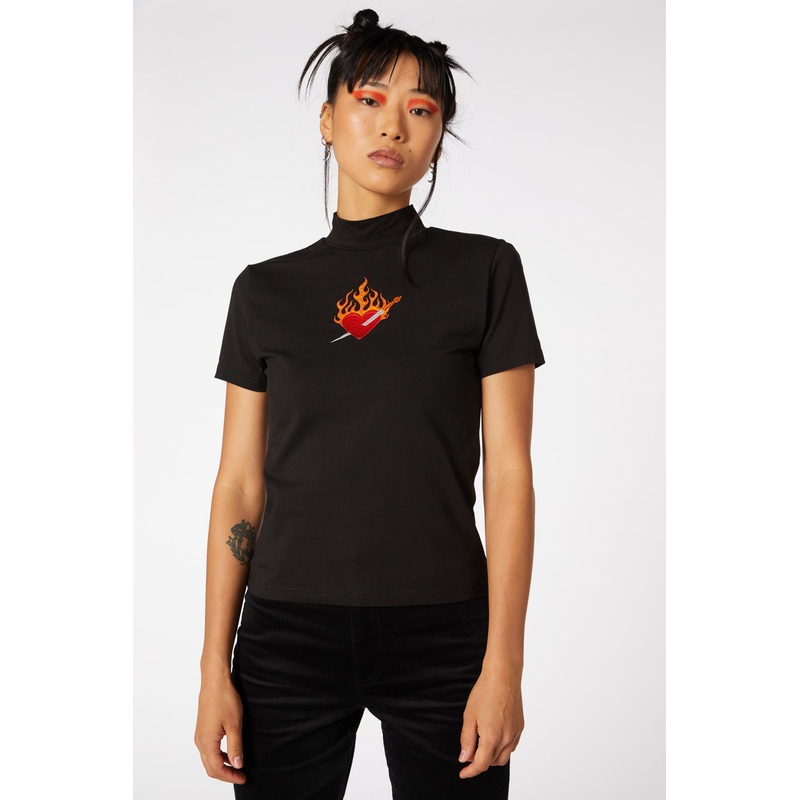 Heart Embroidery Top