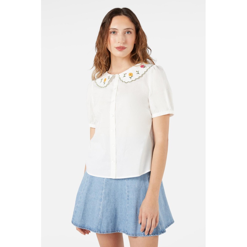 Marie Fleur Emb Blouse