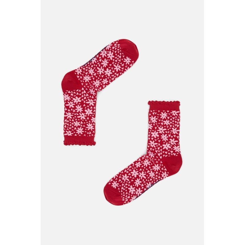 Red Valentina Socks