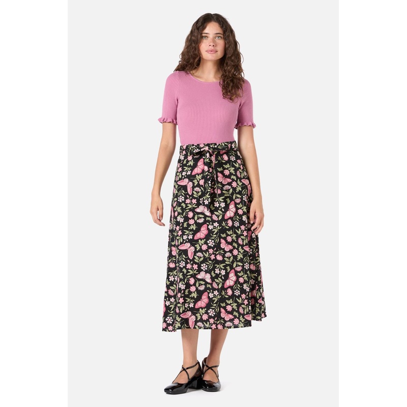 Yvette Butterfly Midi Skirt