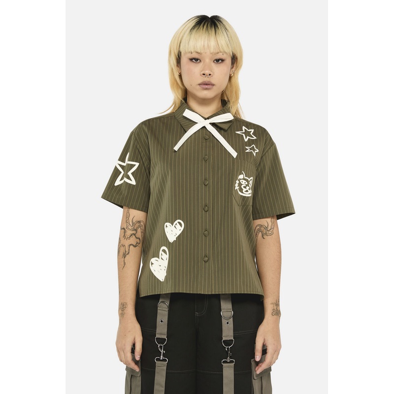 Graff Pinstripe Relaxed Blouse