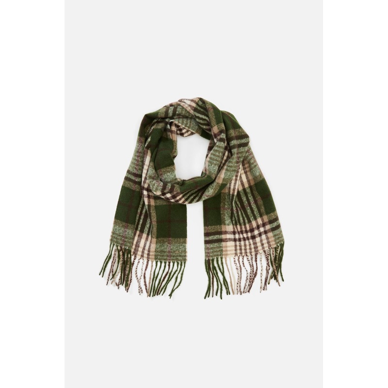 Olive Check Scarf