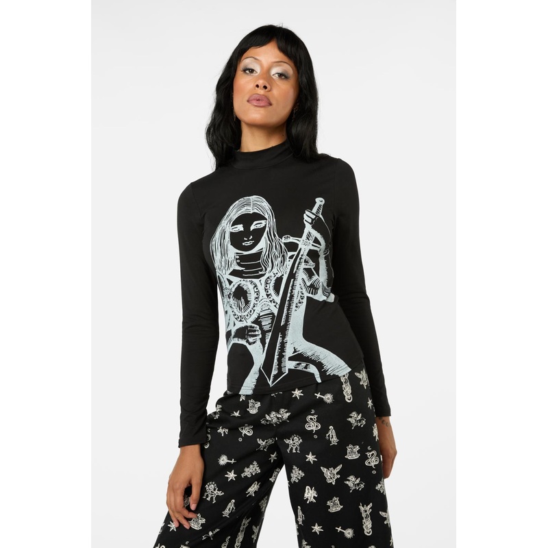 Reclaim Sword Mock Neck Top