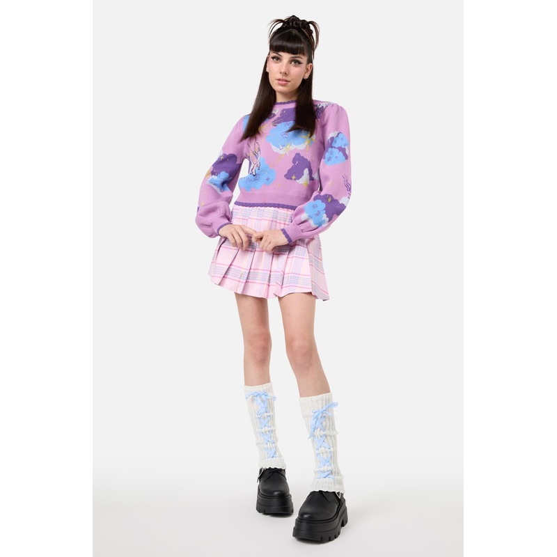 White Lace Up Leg Warmers