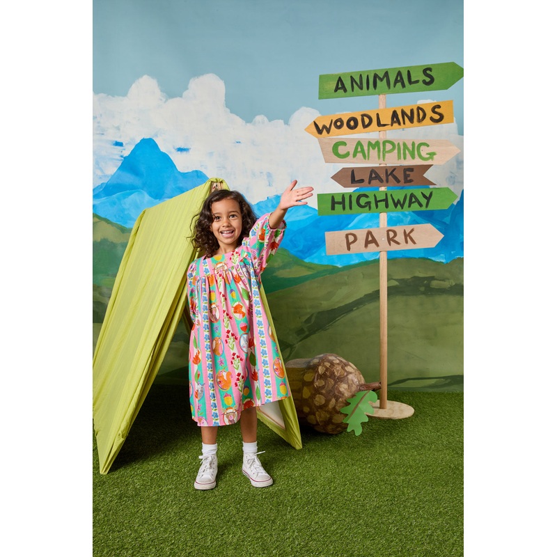 Woodland Stripe Kids Dress