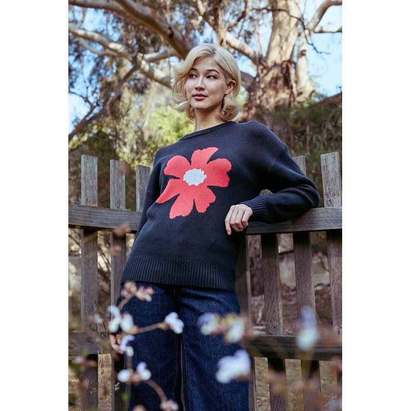 Big Flower Knit Jumper