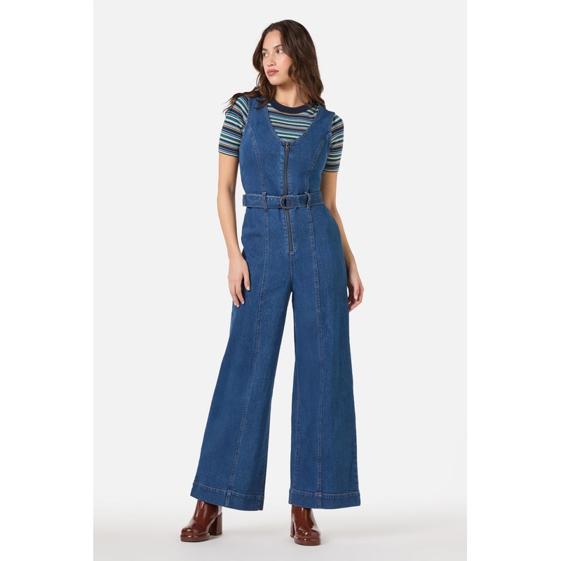 Codi Denim Sleeveless Jumpsuit