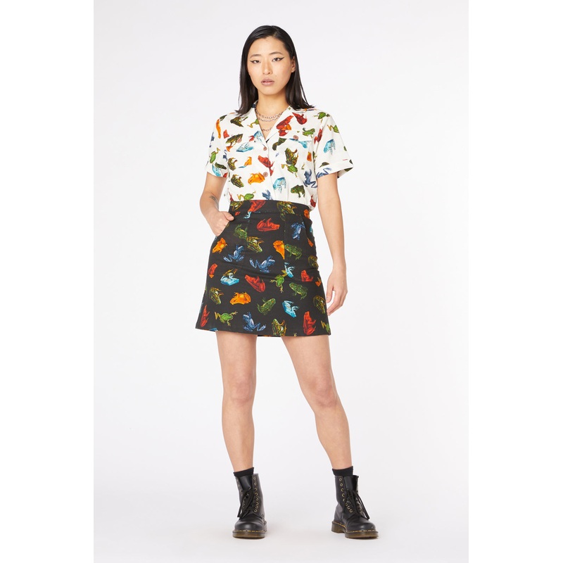 Frog Cotton Mini Skirt