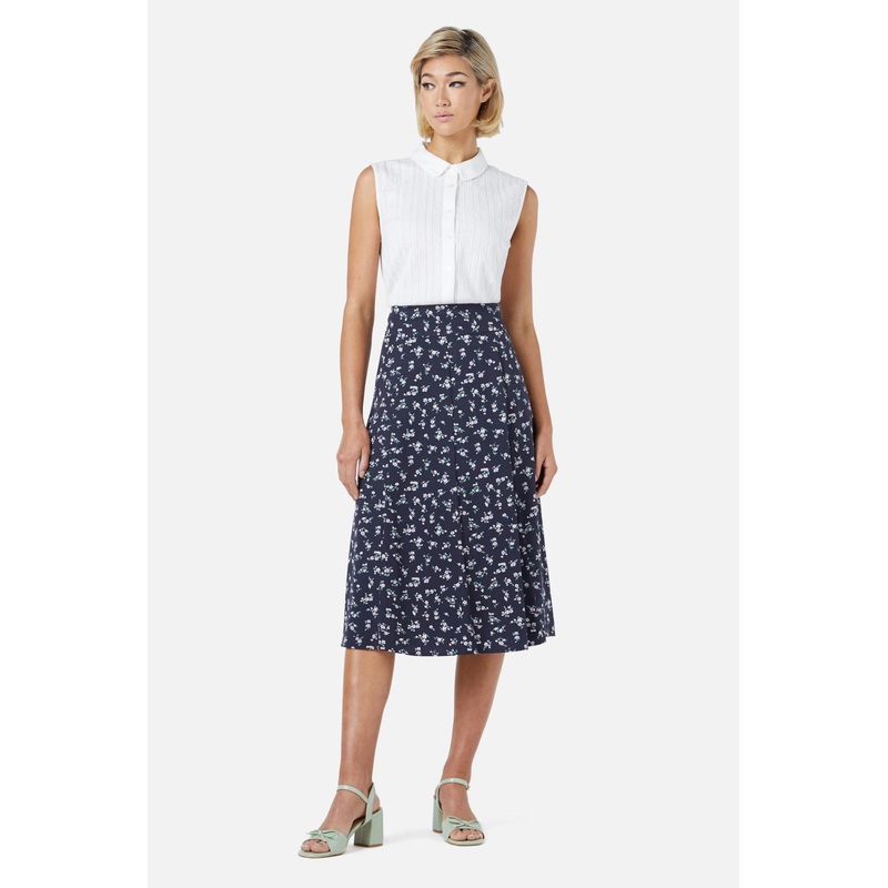 Lila Ditsy Midi Skirt