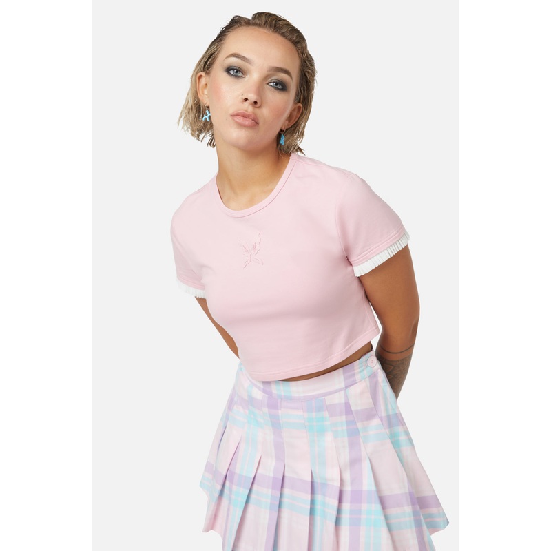 Meta Fantasy Wings Crop Tee