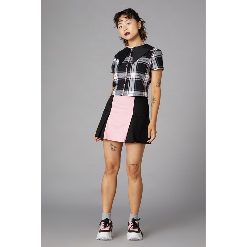 Punk Contrast Skort