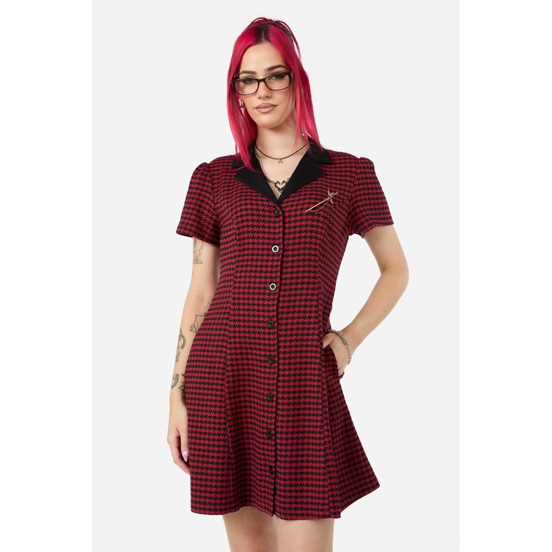 Virtue Houndstooth Dress