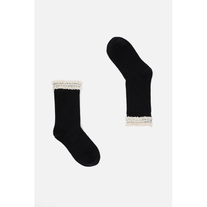 Black Vintage Lace Socks