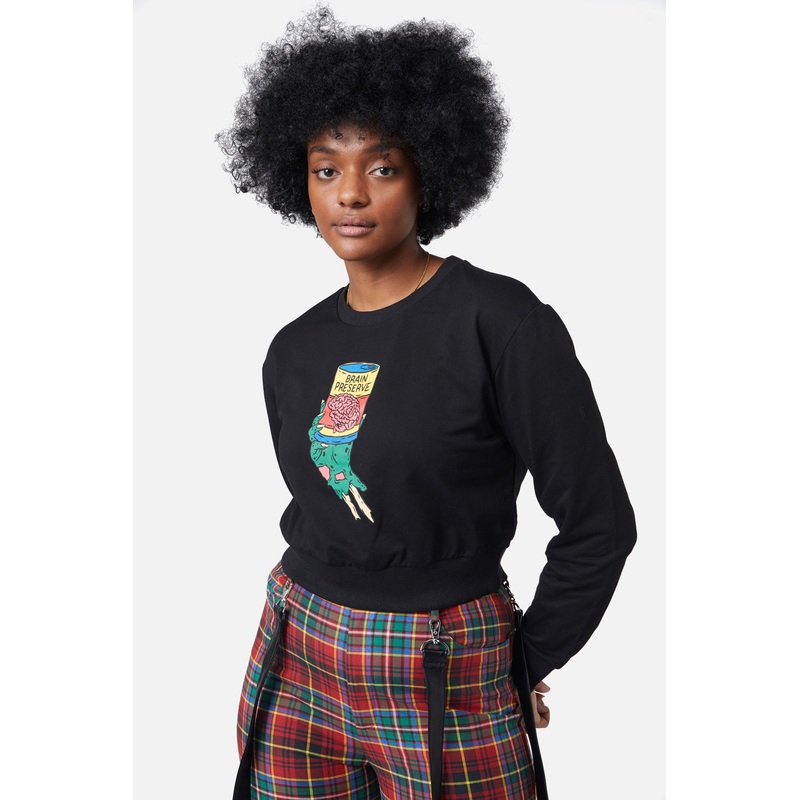 Brainz Boxy Crop Sweater