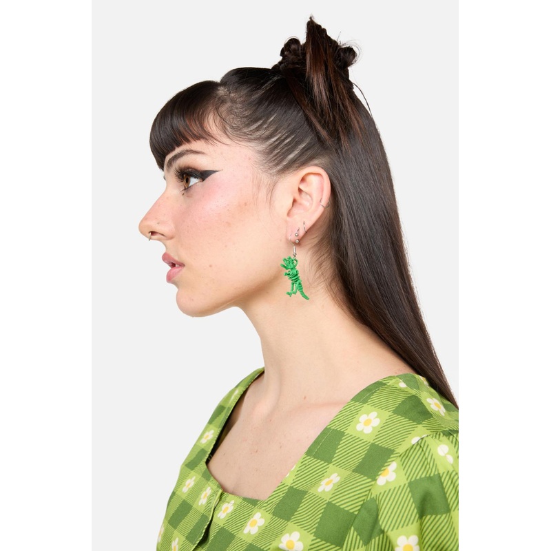 Green T-Rex Earring
