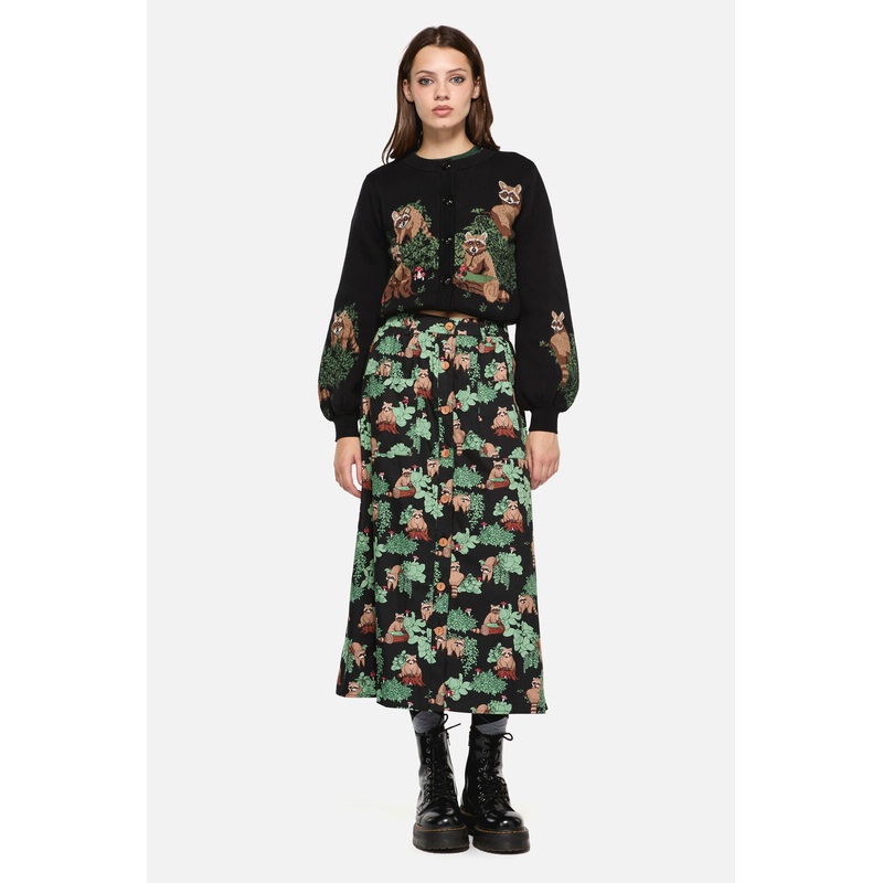 Haus Of Raccon Print Skirt