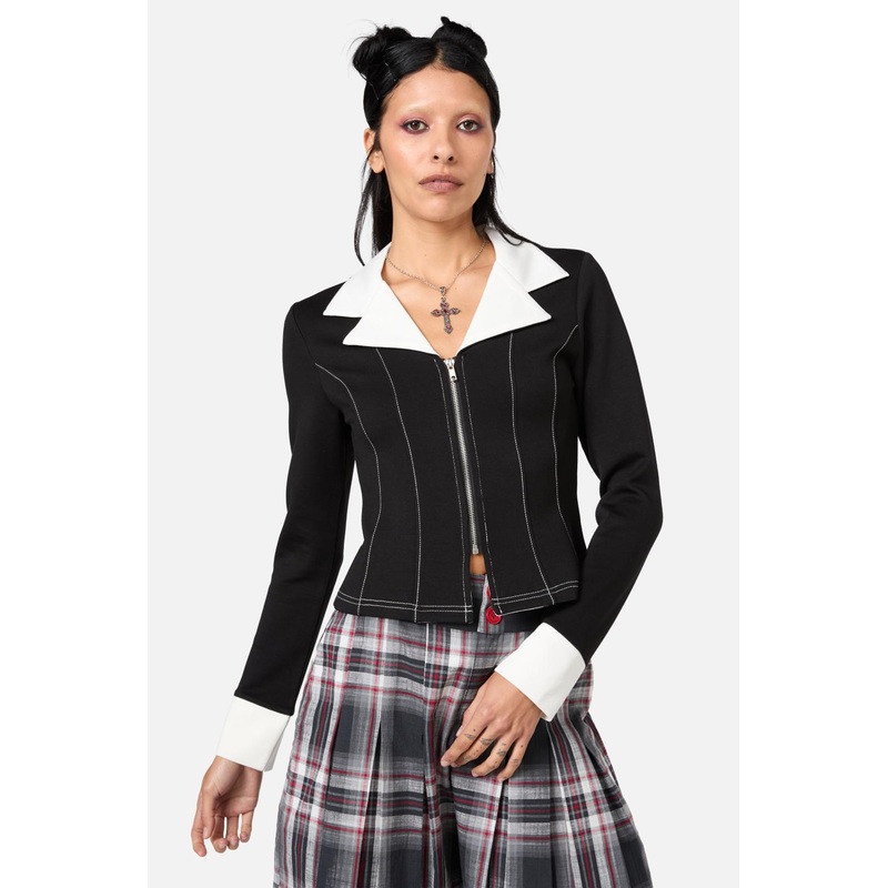 Moggy Contrast LS Blouse