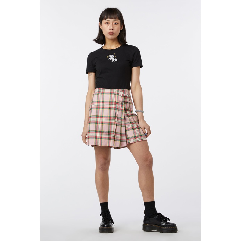 Spring Tartan Pleat Skort