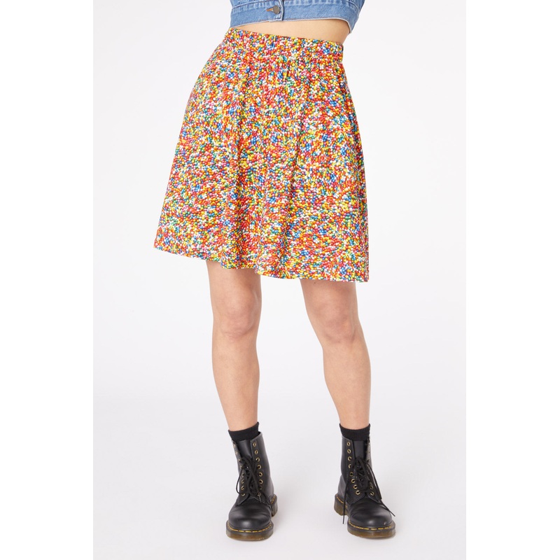 Sprinkle Cotton Skater Skirt