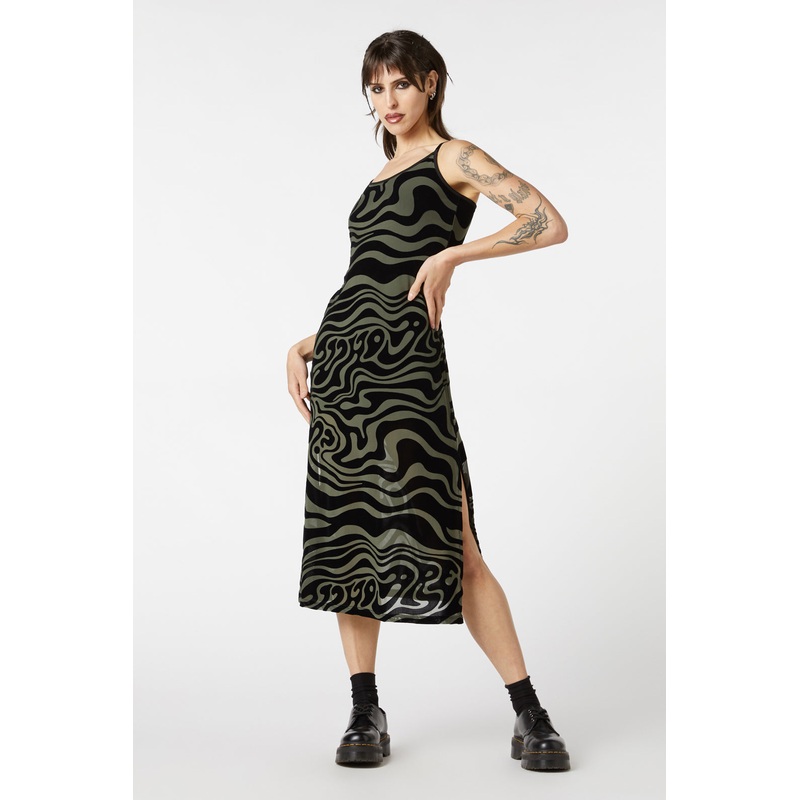 Who Are You Geo Mesh Dress