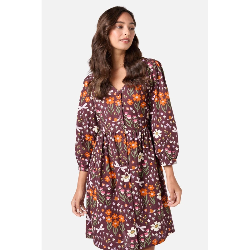 Garden Life Button Front Dress
