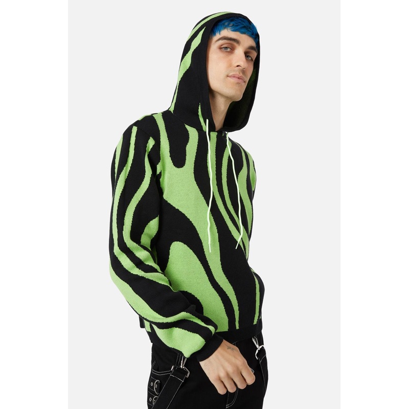 Ghost Wave Knit Hoodie
