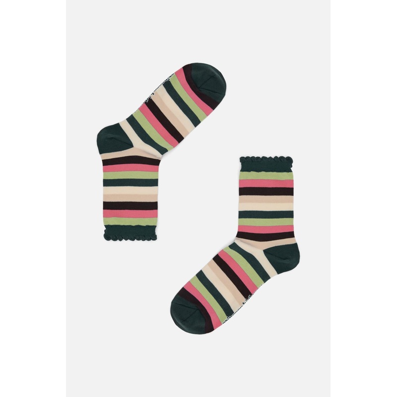 Green Striped Socks