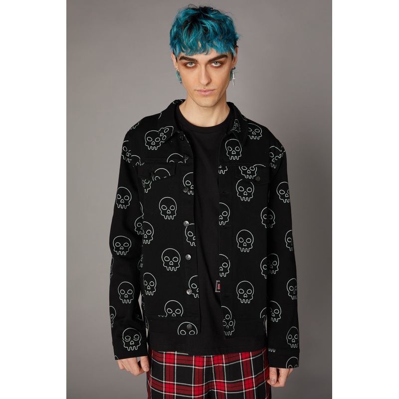Printed Skull Punk Jacket