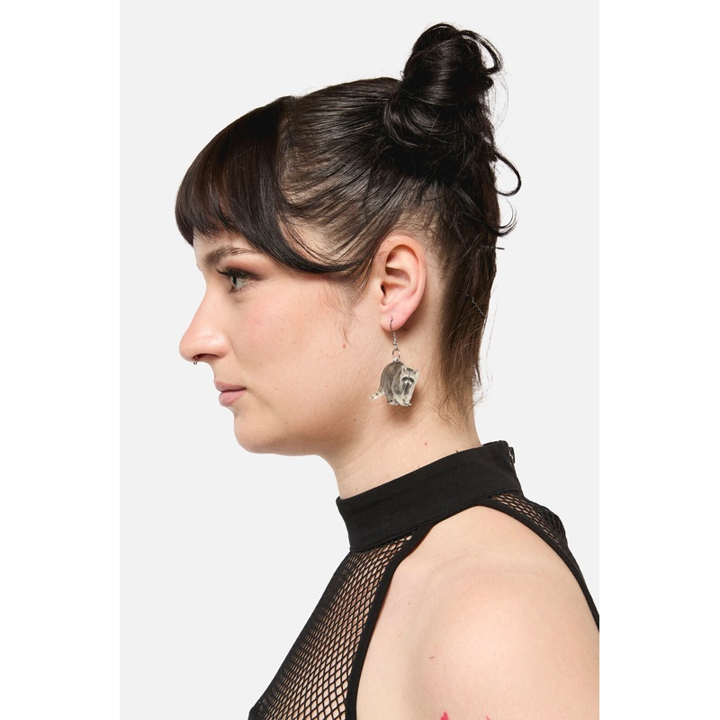 Raccoon Earrings