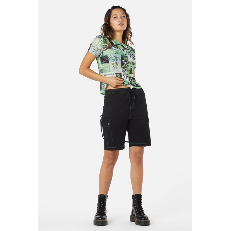 The End Contrast Stitch Drill Short