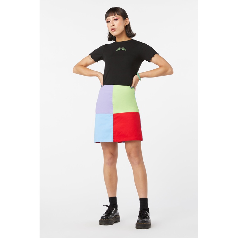 80S Colour Block Skirt