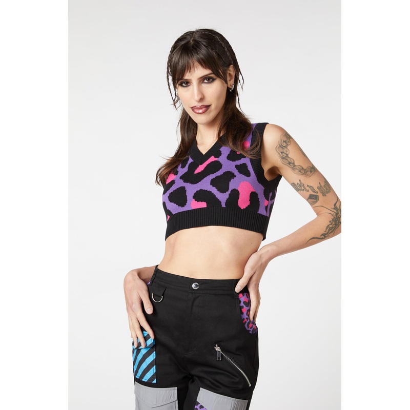 Major Meow Cropped Knit