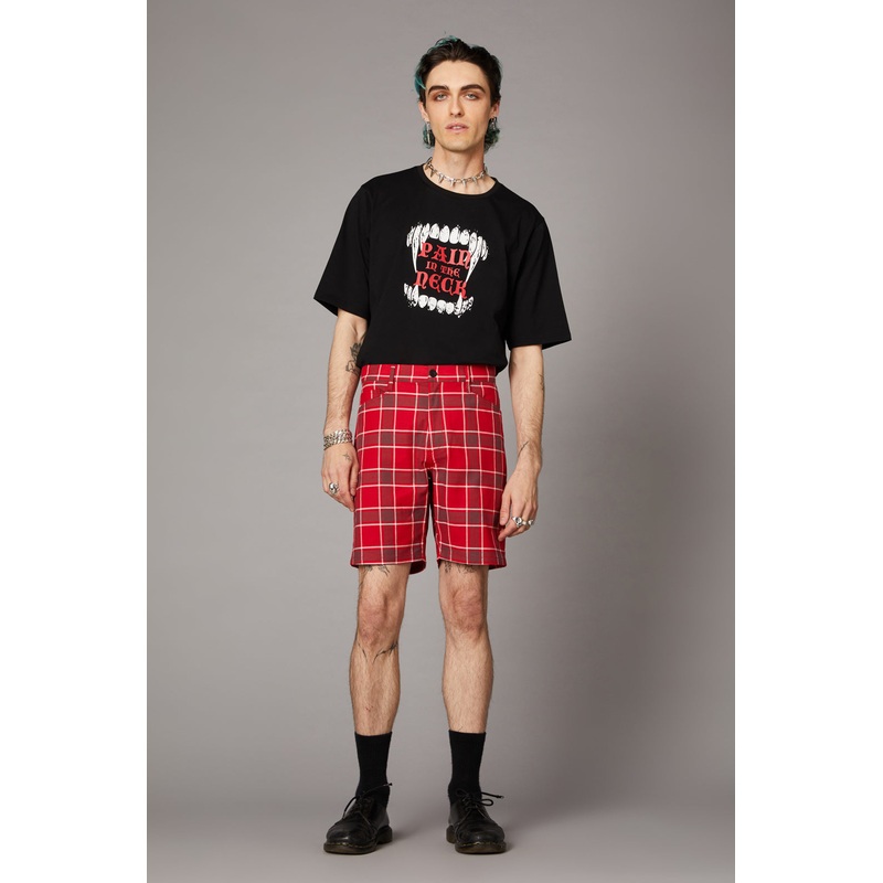Punk Red Tartan Unisex Short