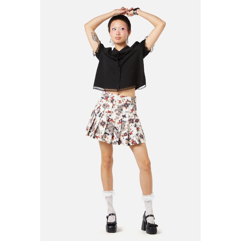 Queen Of Cats Print Skort