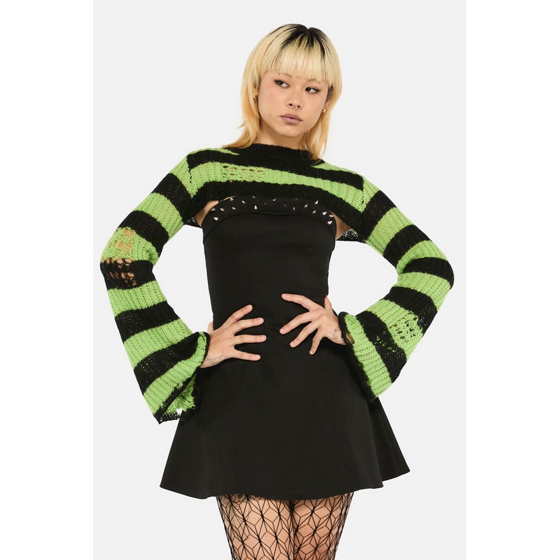 Toxic Stripe Knit Sleeves
