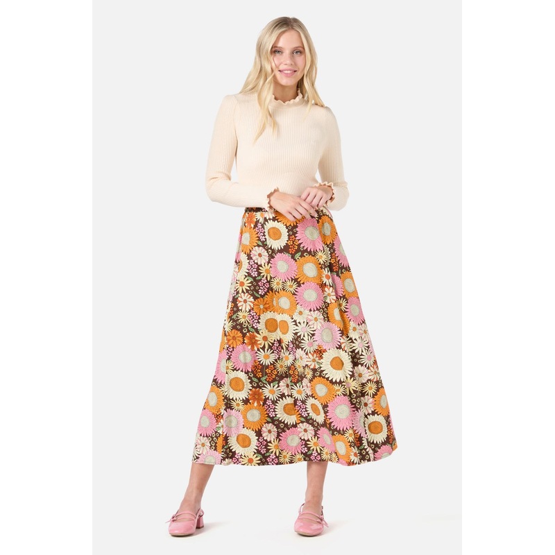 Viva Floral Midi Skirt