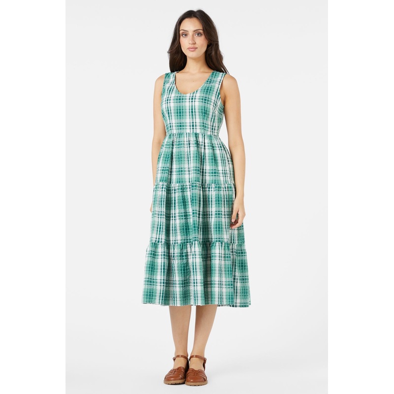 Andie Check Midi Dress