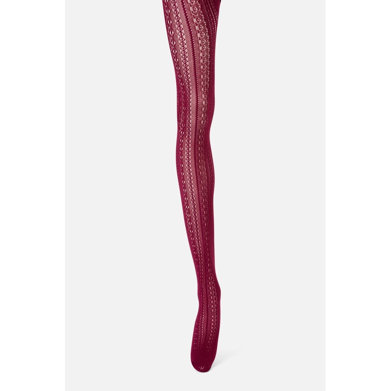 Burgundy Lacey Tight