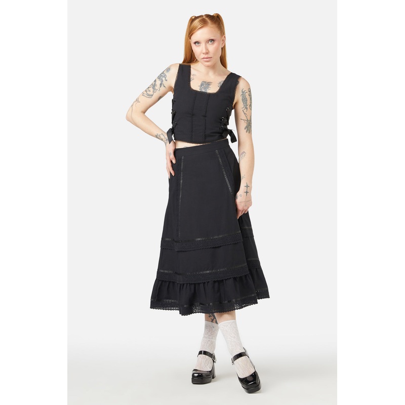 Fighting Evil Midi Skirt