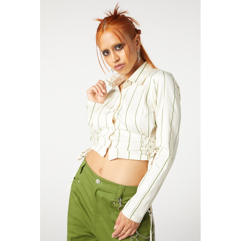 Impossible Things Lace Up Blouse