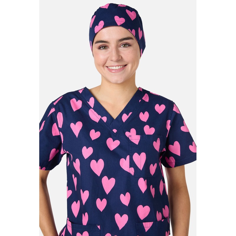 Love Hearts Scrub Hat