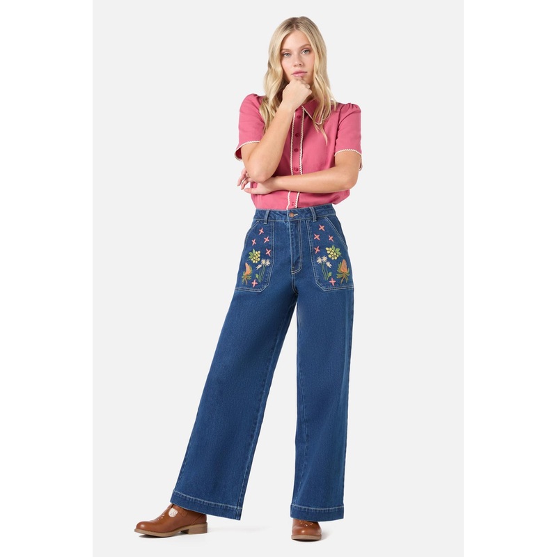 Native Embroidered Denim Jean