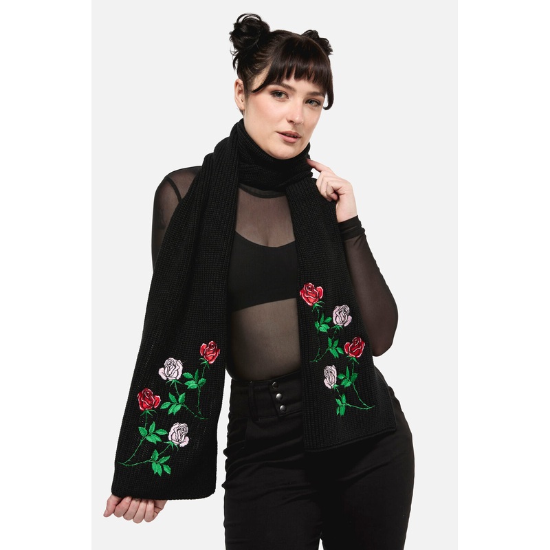 Roses Knit Scarf