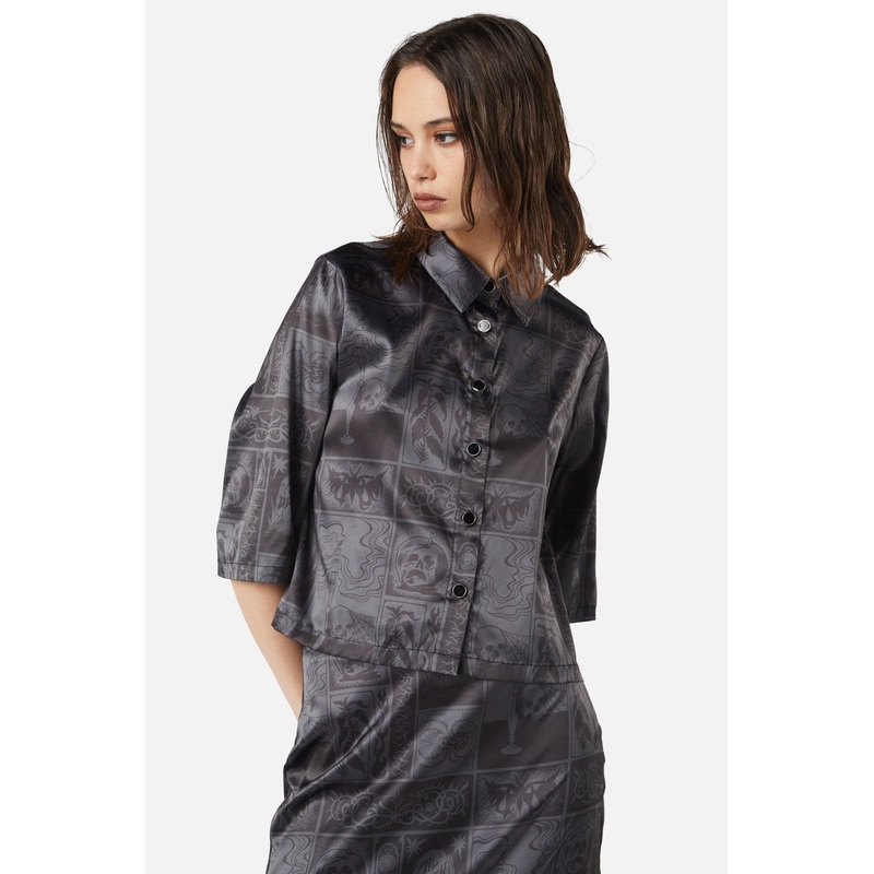 Ruined Mansion Satin Brocade Blouse