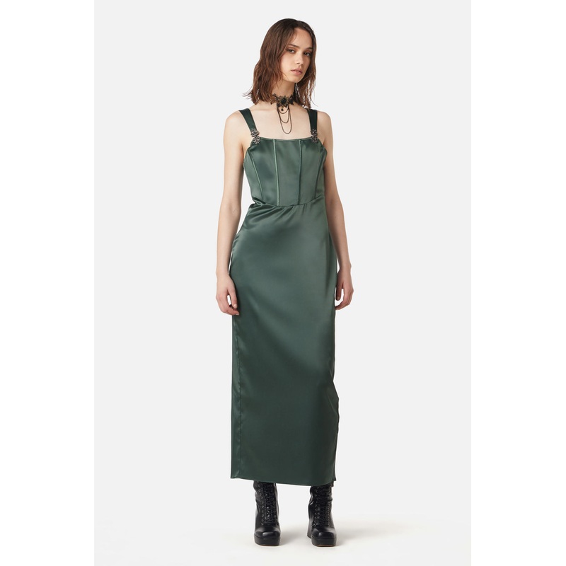 Time Locked Satin Corset Dress