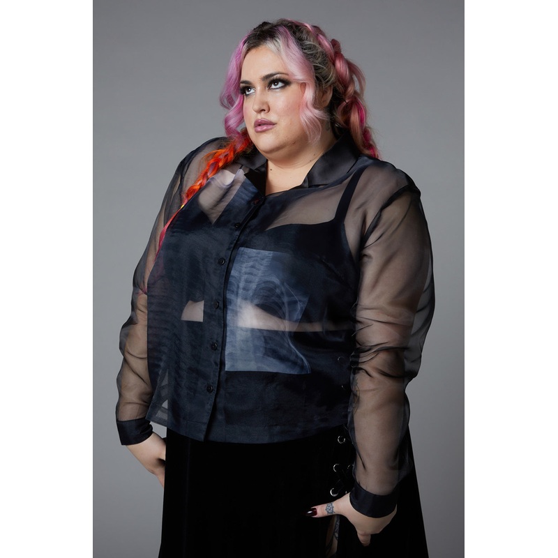 Curve X-Ray Print Blouse