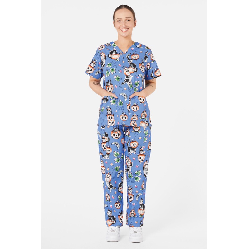 Pumpkin Kitty Scrub Set