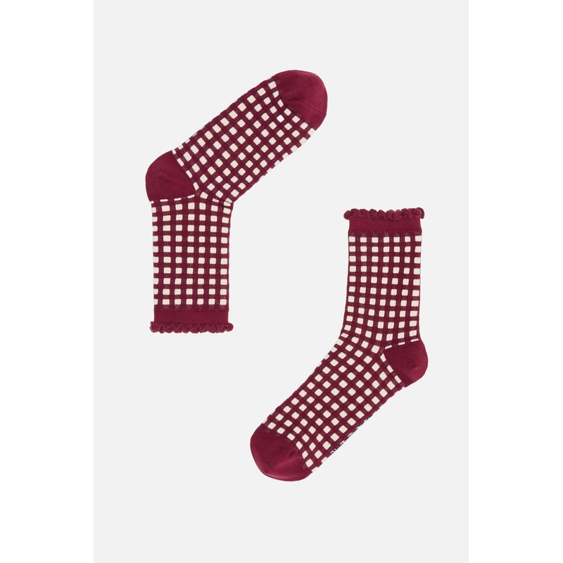 Berry Renae Check Socks